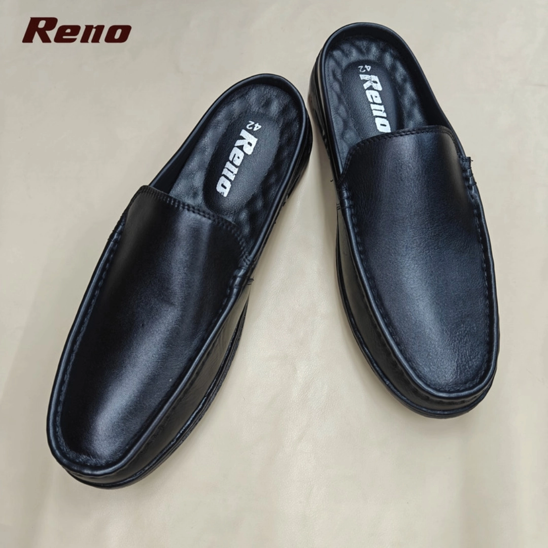 Reno Leather Half-Casual-Black-RH4109